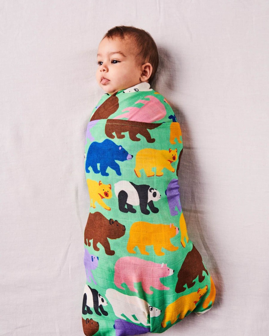 Bedding Kip&Co Swaddles | Can'T Bear It Bamboo Swaddle