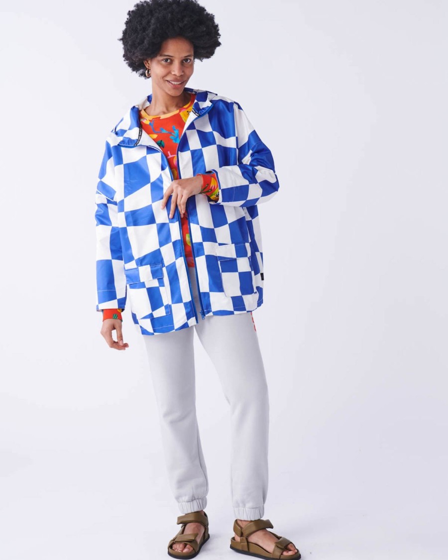 Apparel Kip&Co Knitwear & Jackets | Checkerboard Raincoat