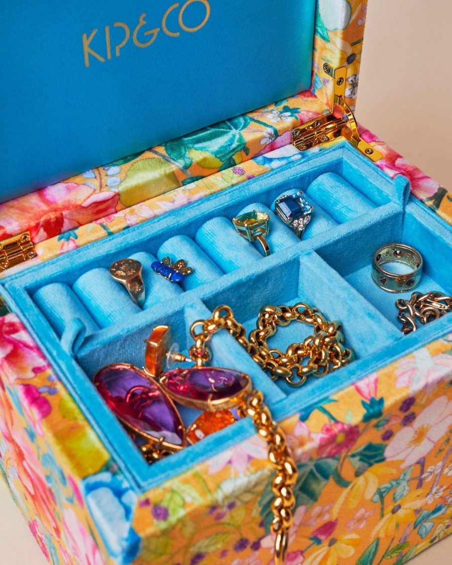 Homewares Kip&Co Jewellery Boxes | Abundance Marigold Large Velvet Jewellery Box