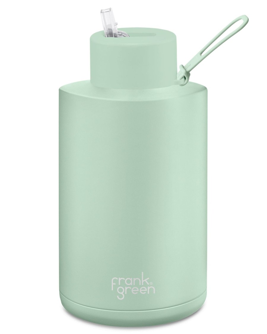 Homewares Kip&Co Reusable Drinkware | Frank Green Mint Gelato Ceramic Reusable Bottle With Straw Lid - 68Oz / 2000Ml