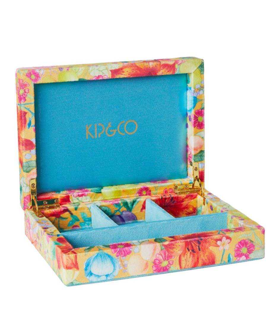 Homewares Kip&Co Jewellery Boxes | Abundance Marigold Small Velvet Jewellery Box