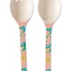 Homewares Kip&Co Bamboo Melamine | Tumbling Flowers Salad Servers Set