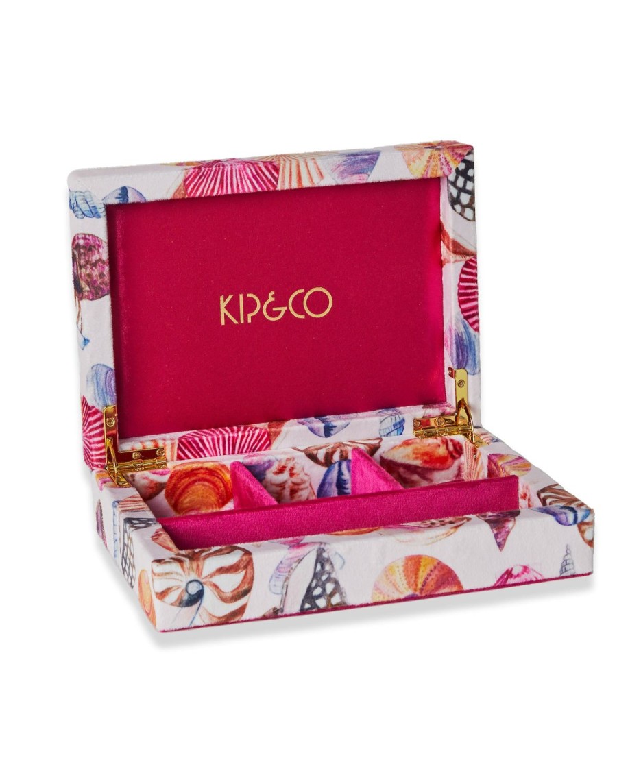 Homewares Kip&Co Jewellery Boxes | Seashore Small Velvet Jewellery Box