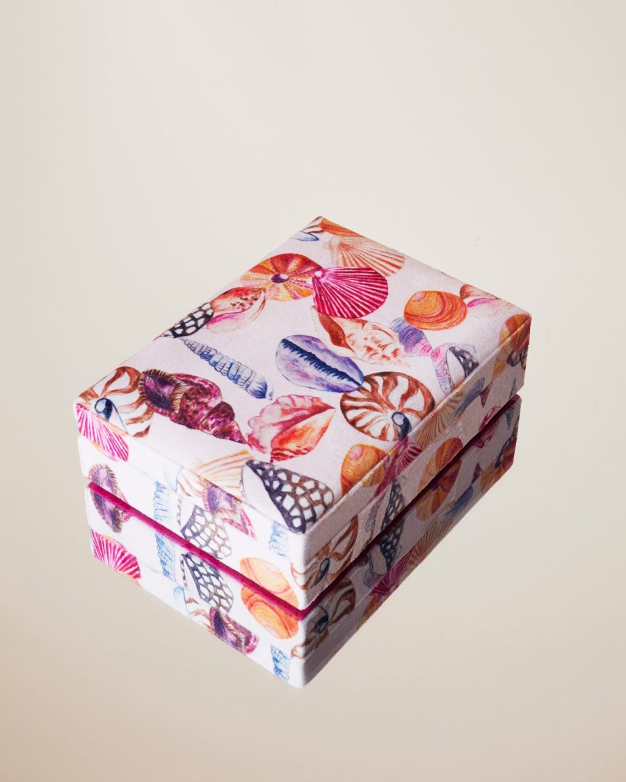 Homewares Kip&Co Jewellery Boxes | Seashore Small Velvet Jewellery Box