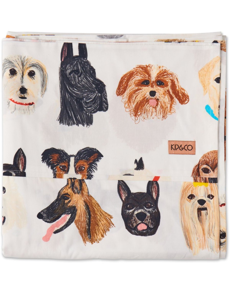 Bedding Kip&Co Flat Sheets | Dog Park Organic Cotton Flat Sheet