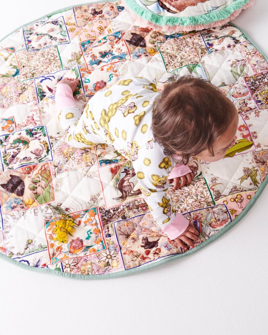 Baby Kip&Co Play Mats | Kip&Co X May Gibbs Patches For May Organic Cotton Quilted Play Mat