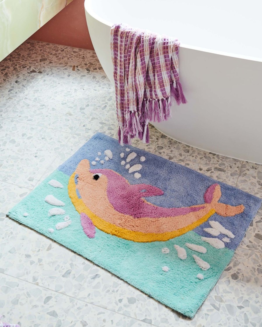 Homewares Kip&Co Bath Mats | Dolphin Magic Bath Mat