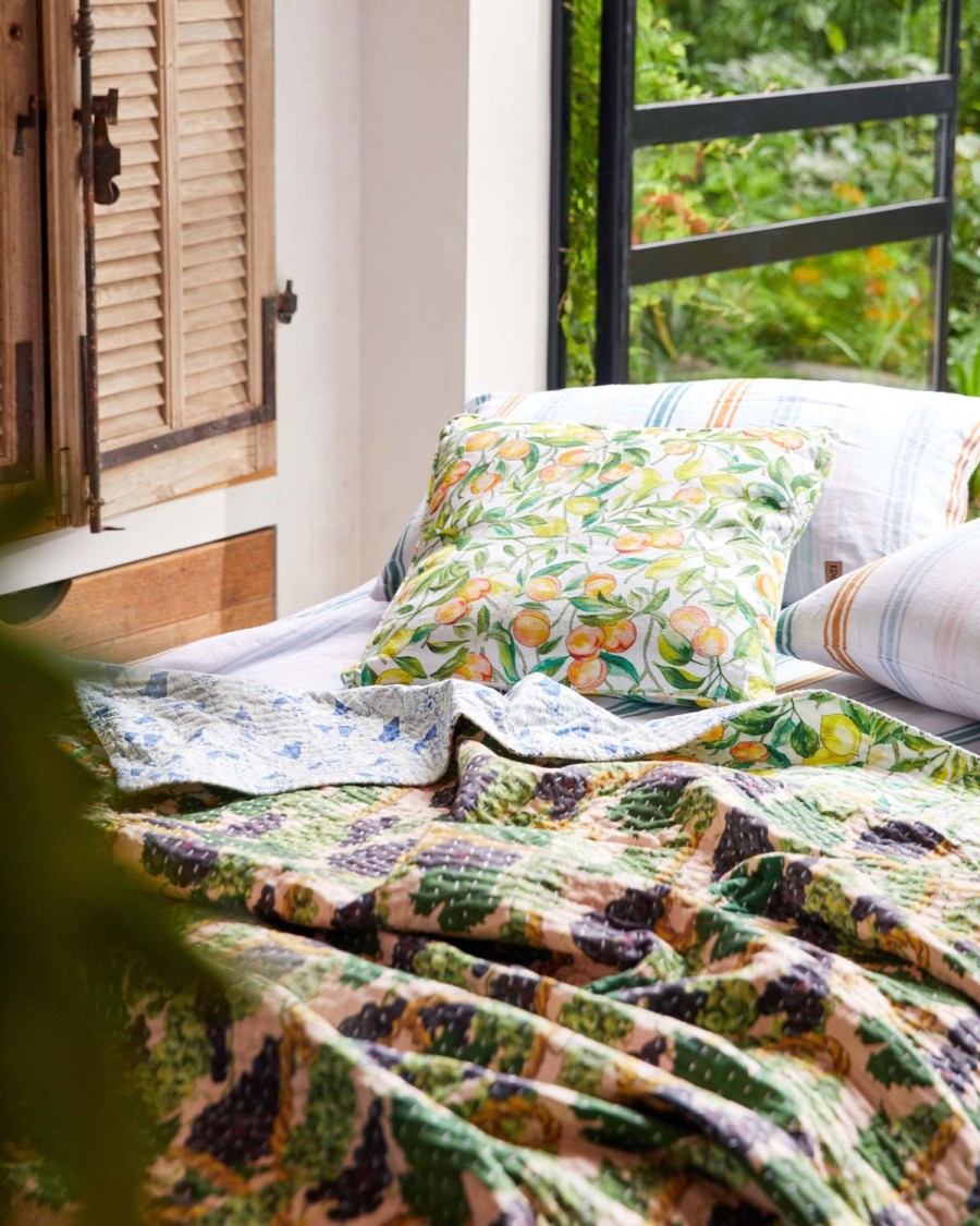 Bedding Kip&Co Bedspreads | Floral State Of Mind Kantha Throw