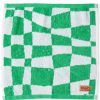 Homewares Kip&Co Towels | Checkerboard Green Terry Face Washer