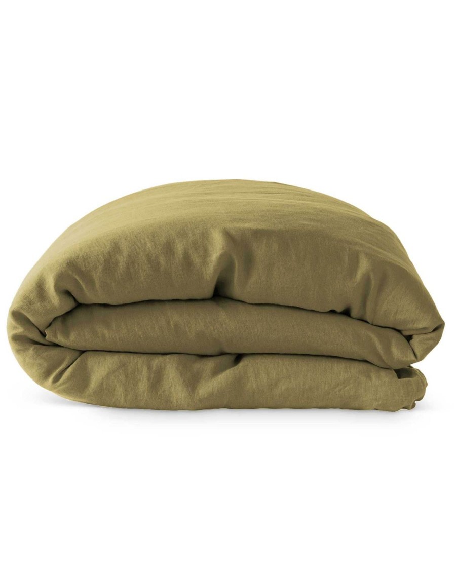 Bedding Kip&Co Quilt Covers | Olive Linen Quilt Cover