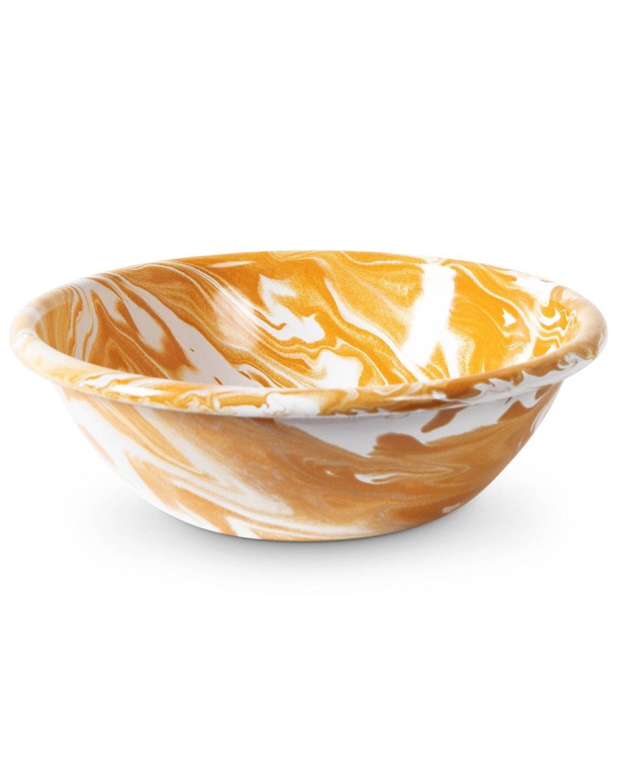 Homewares Kip&Co Enamelware | Golden Marble Enamel Salad Bowl