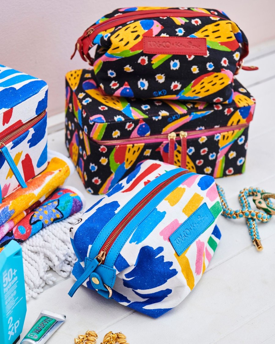 Homewares Kip&Co Toiletry Bags & Cases | Kip&Co X Ken Done Parrot Party Toiletry Bag