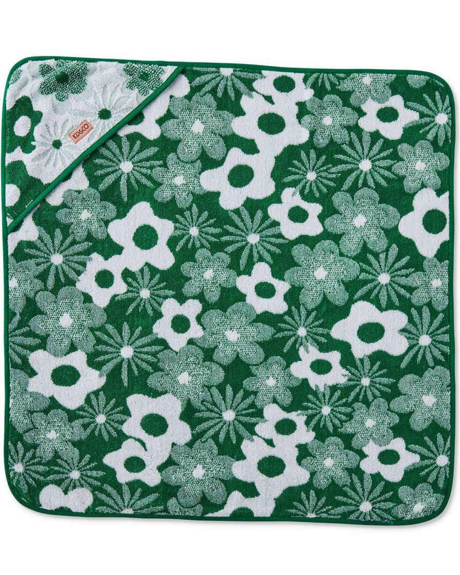 Baby Kip&Co Baby Towels | Green House Embossed Terry Baby Towel