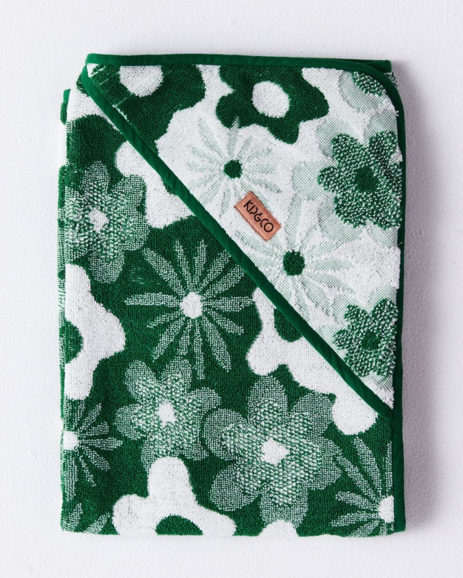 Baby Kip&Co Baby Towels | Green House Embossed Terry Baby Towel