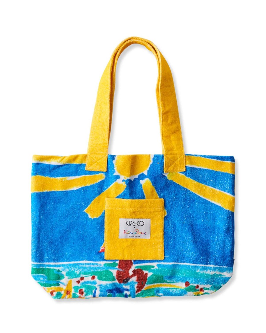 Apparel Kip&Co Beach & Tote Bags | Kip&Co X Ken Done Beach Life Terry Beach Bag