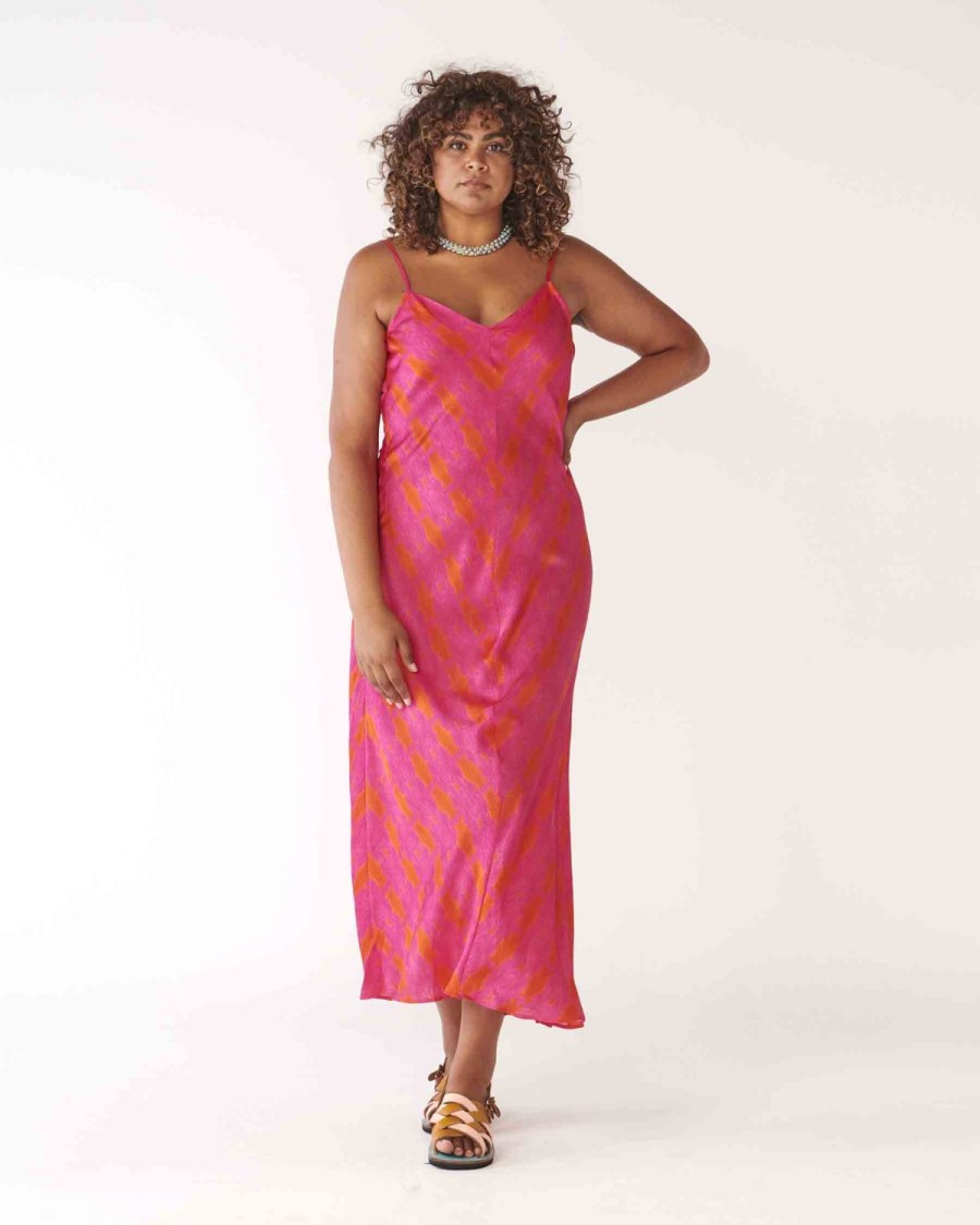 Apparel Kip&Co Dresses & Jumpsuits | Flamingo Silk Slip Dress