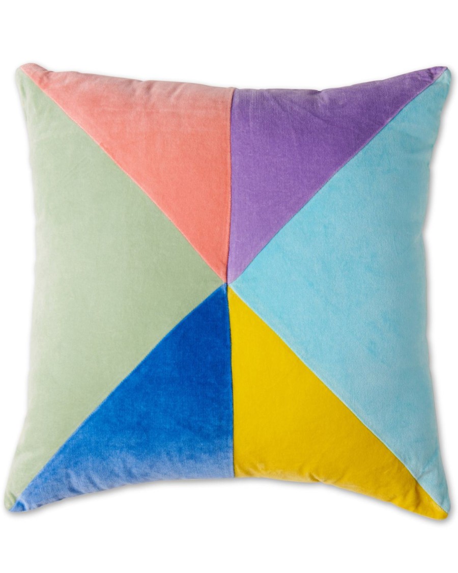 Homewares Kip&Co Cushions | Gelato Panelled Velvet Cushion