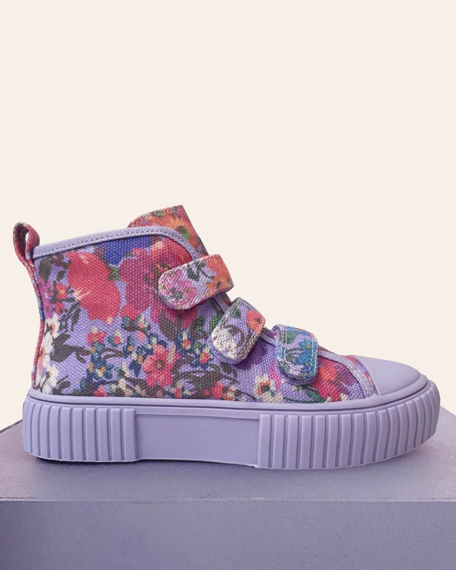 Kid Kip&Co | Piccolini X Kip&Co Forever Floral Lilac High Top Sneaker