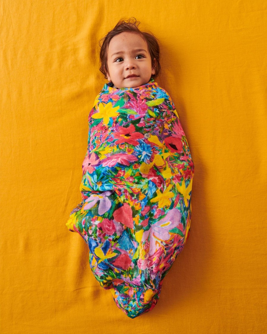 Bedding Kip&Co Swaddles | Kip&Co X Ken Done Butterfly Dreams Bamboo Swaddle