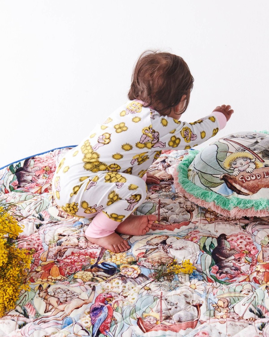 Baby Kip&Co Play Mats | Kip&Co X May Gibbs Bush Friends Organic Cotton Quilted Play Mat