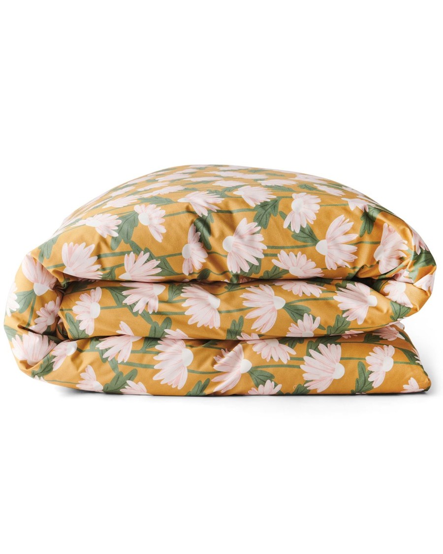 Bedding Kip&Co Quilt Covers | Daisy Bunch Mustard Organic Cotton Quilt Cover