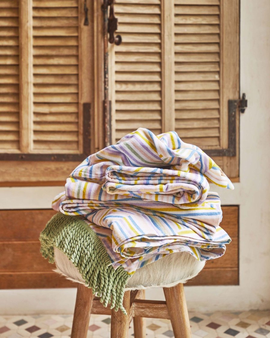 Homewares Kip&Co Towels | Stripes Of Paros Printed Terry Hand Towel