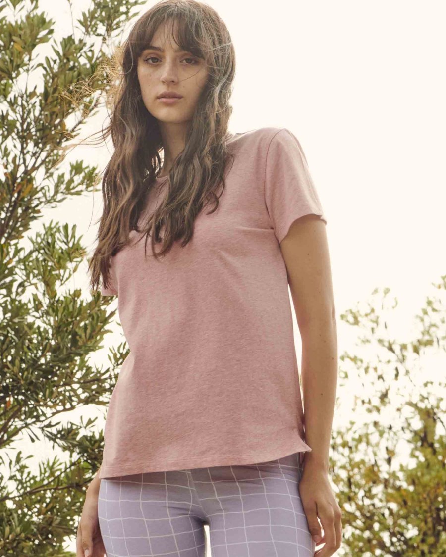 Apparel Kip&Co Tops | Coral Basic Tee