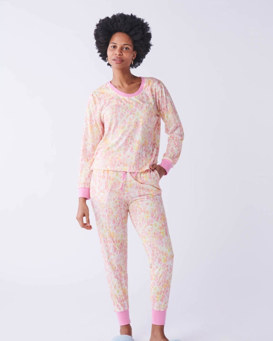 Apparel Kip&Co Adult Pjs | Budding Blossom Organic Cotton Slouch Pyjama Pants