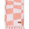 Homewares Kip&Co Towels | Checkerboard Pink Terry Hand Towel