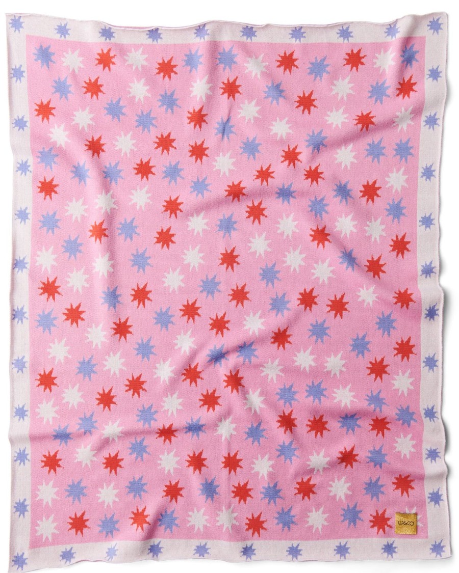 Bedding Kip&Co Blankets | Be A Star Cotton Knitted Blanket