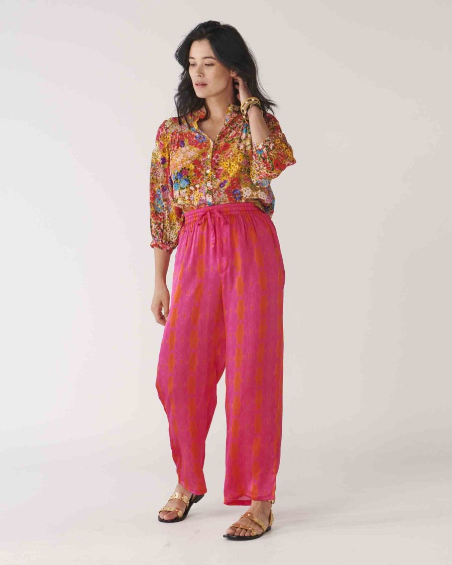 Apparel Kip&Co Bottoms | Flamingo Silk Pants