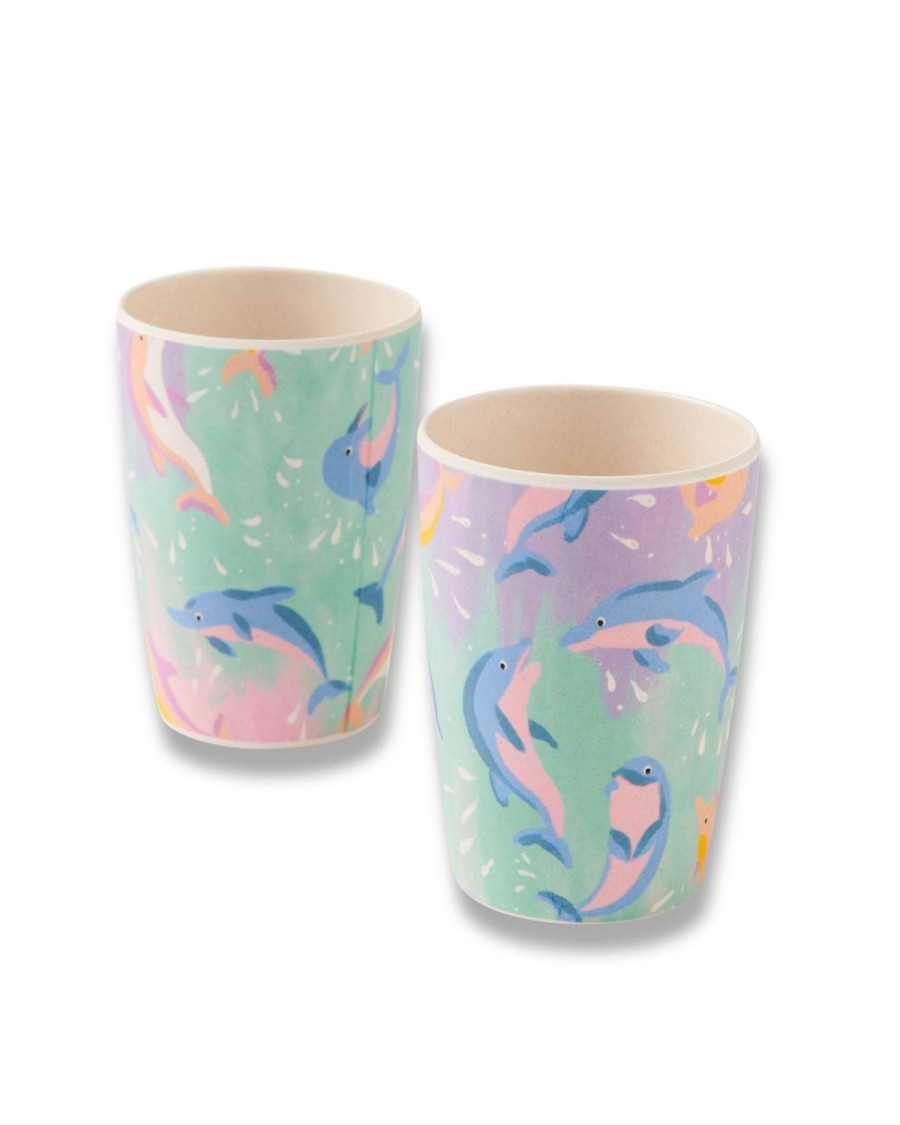 Homewares Kip&Co Bamboo Melamine | Dolphin Magic Kids Cup 2P Set