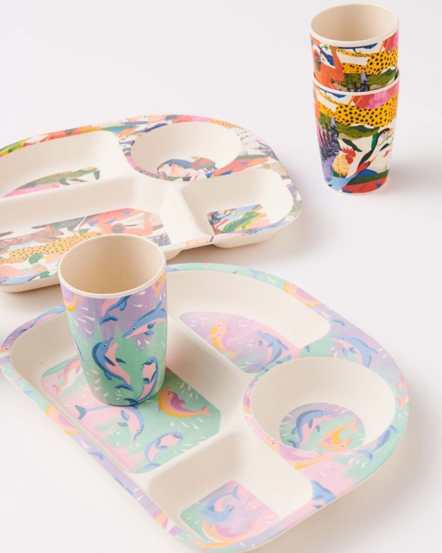 Homewares Kip&Co Bamboo Melamine | Dolphin Magic Kids Cup 2P Set