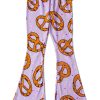 Apparel Kip&Co Bottoms | Pretzels Lilac Organic Cotton Flare Leggings