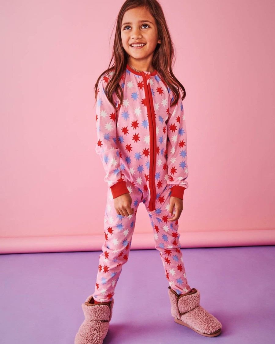 Apparel Kip&Co Kid'S Pjs | Be A Star Organic Cotton Pyjama Onesie