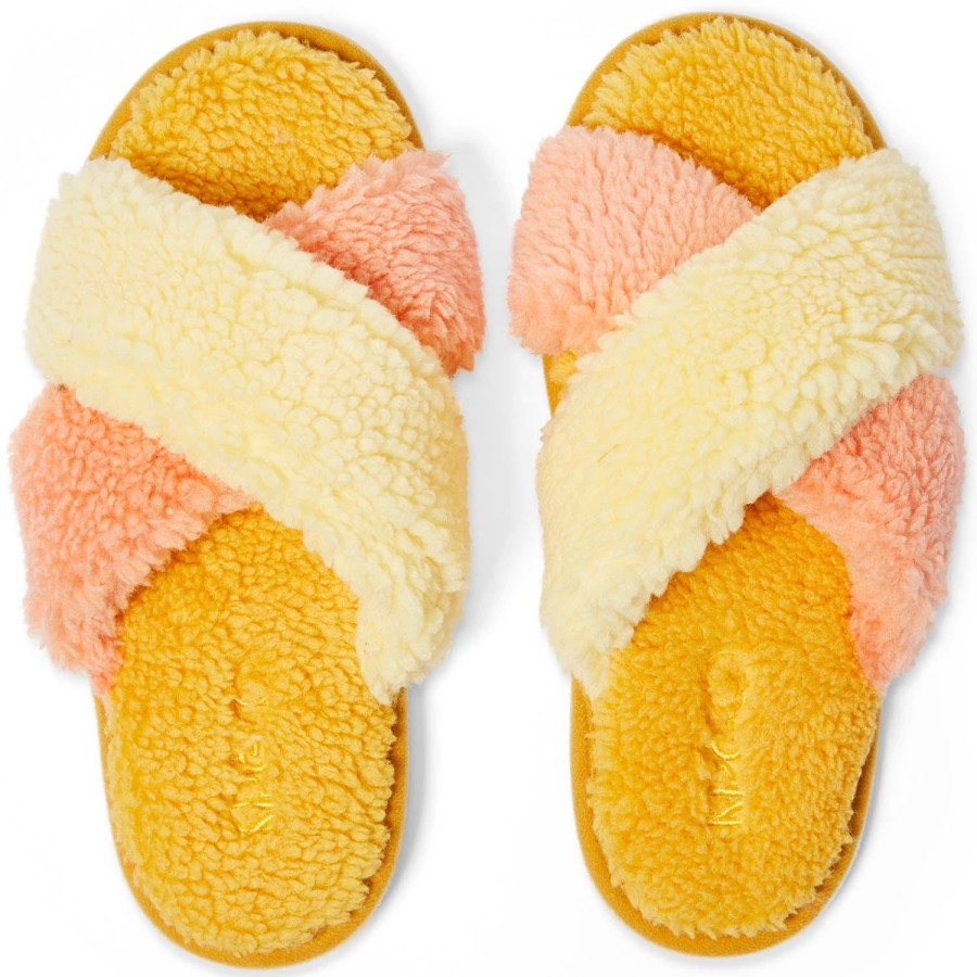 Apparel Kip&Co Adult Slippers & Boots | Peaches And Pineapples Boucle Adult Slippers