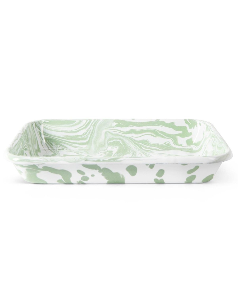 Homewares Kip&Co Enamelware | Green Marble Enamel Baking Dish