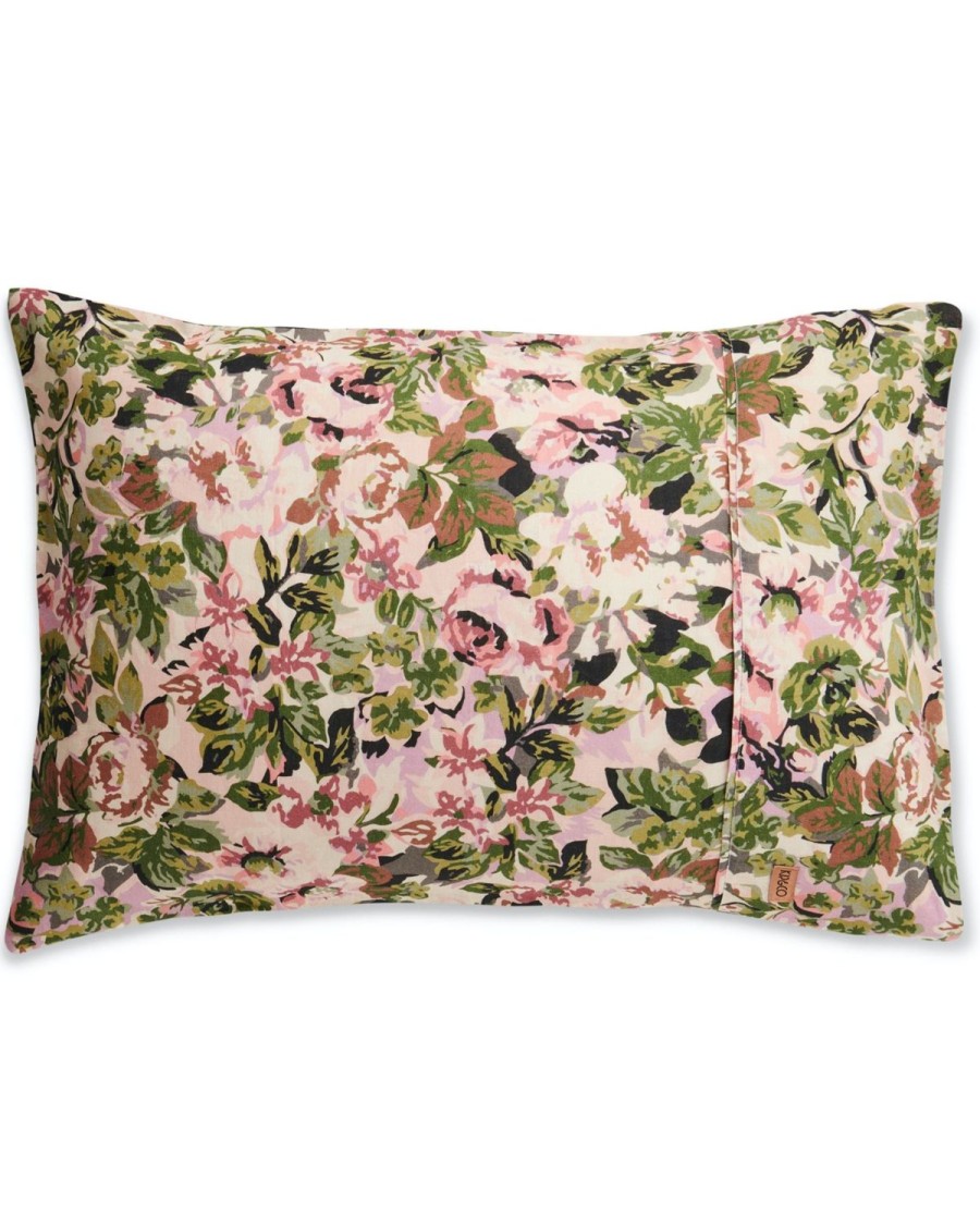 Bedding Kip&Co Pillowcases | Garden Path Floral Linen Pillowcases