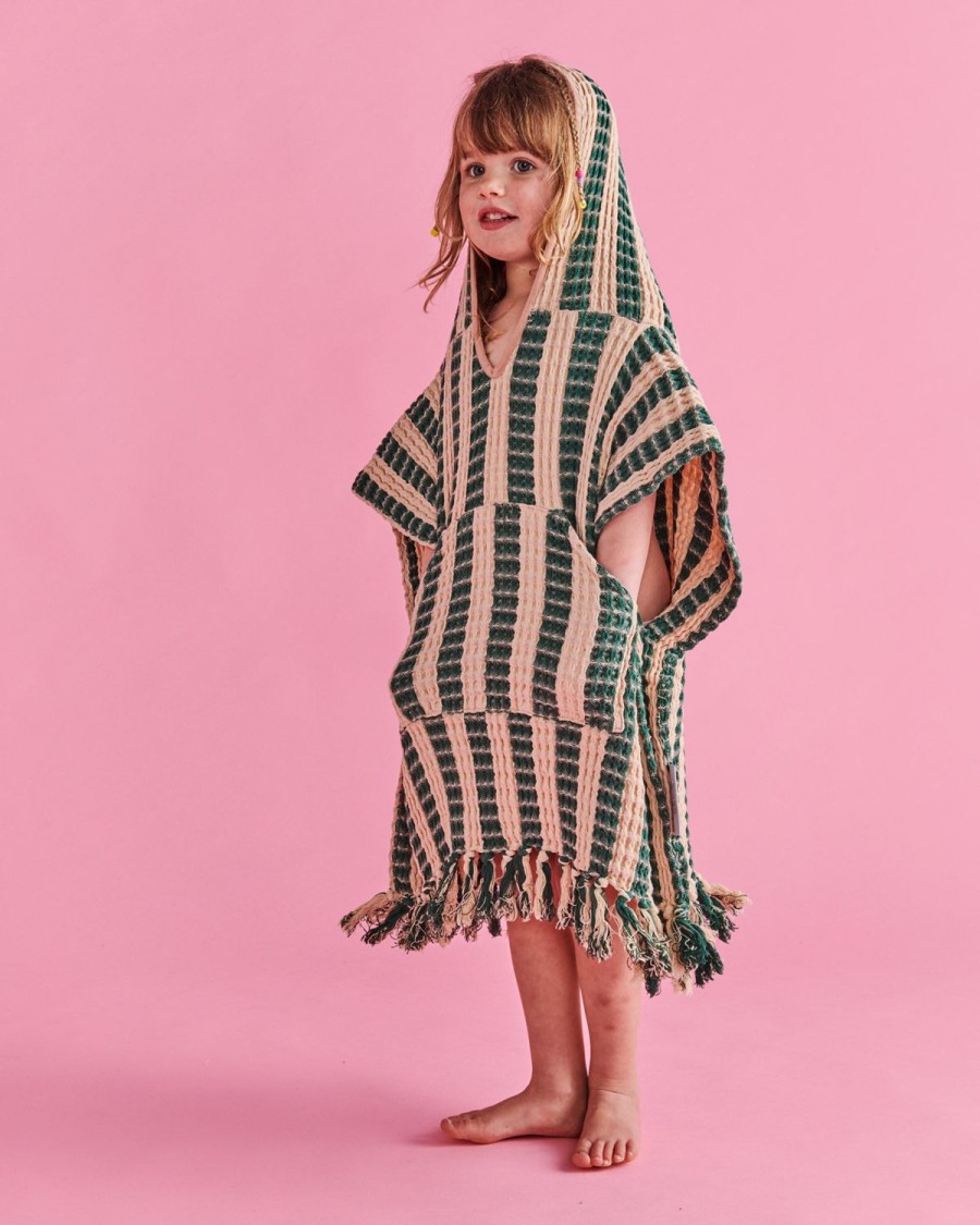 Apparel Kip&Co Swimwear | Folklore Kids Waffle Poncho