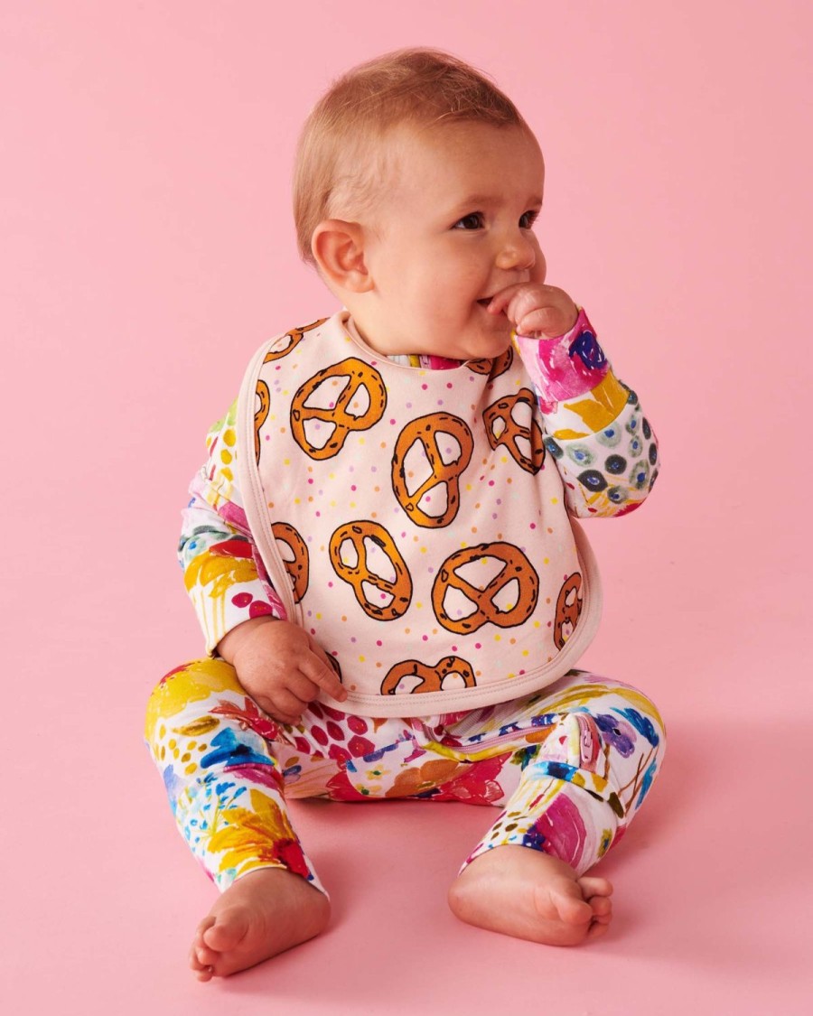 Baby Kip&Co | Pretzels Pink Organic Cotton Bib