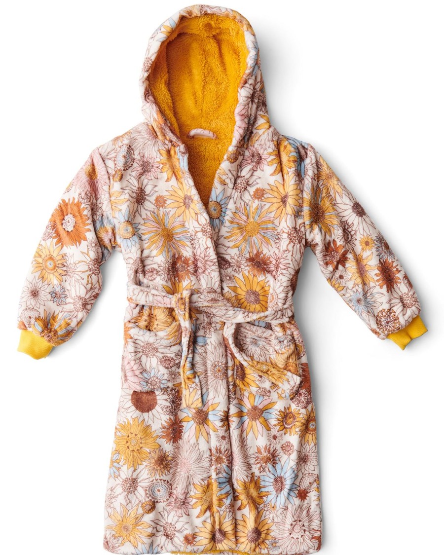 Apparel Kip&Co Kid Robes | Sunflower Happy Kuddle Kids Robe