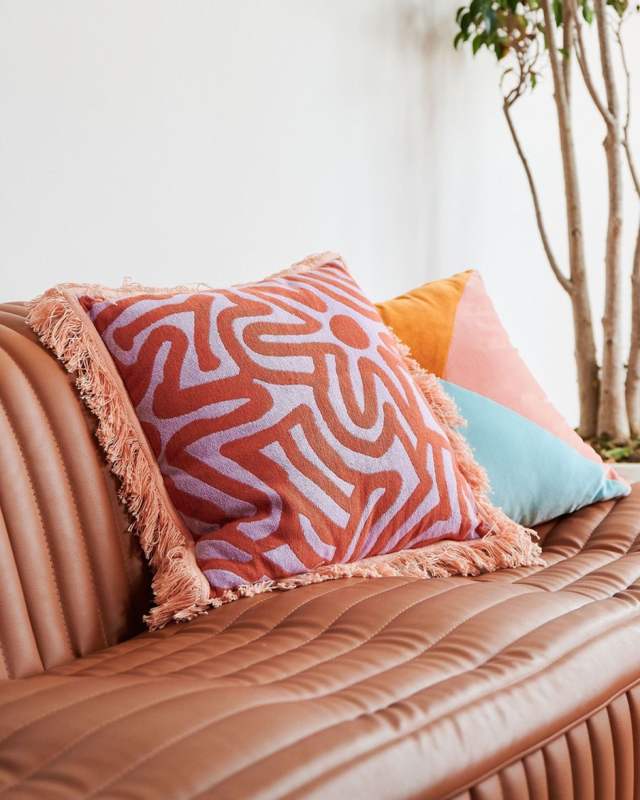 Homewares Kip&Co Cushions | Golden Days Panelled Velvet Cushion