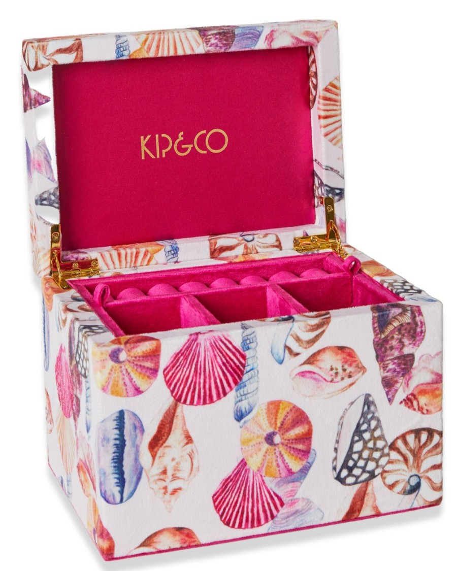 Homewares Kip&Co Jewellery Boxes | Seashore Large Velvet Jewellery Box