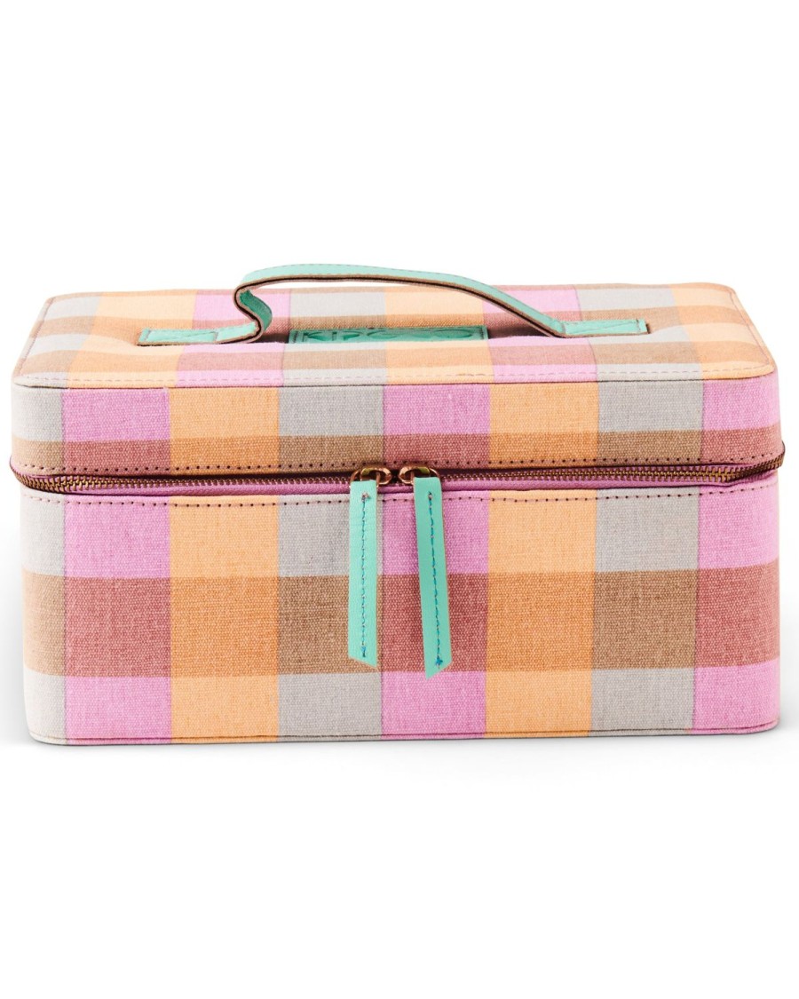 Homewares Kip&Co Toiletry Bags & Cases | Sherbet Tartan Toiletry Case