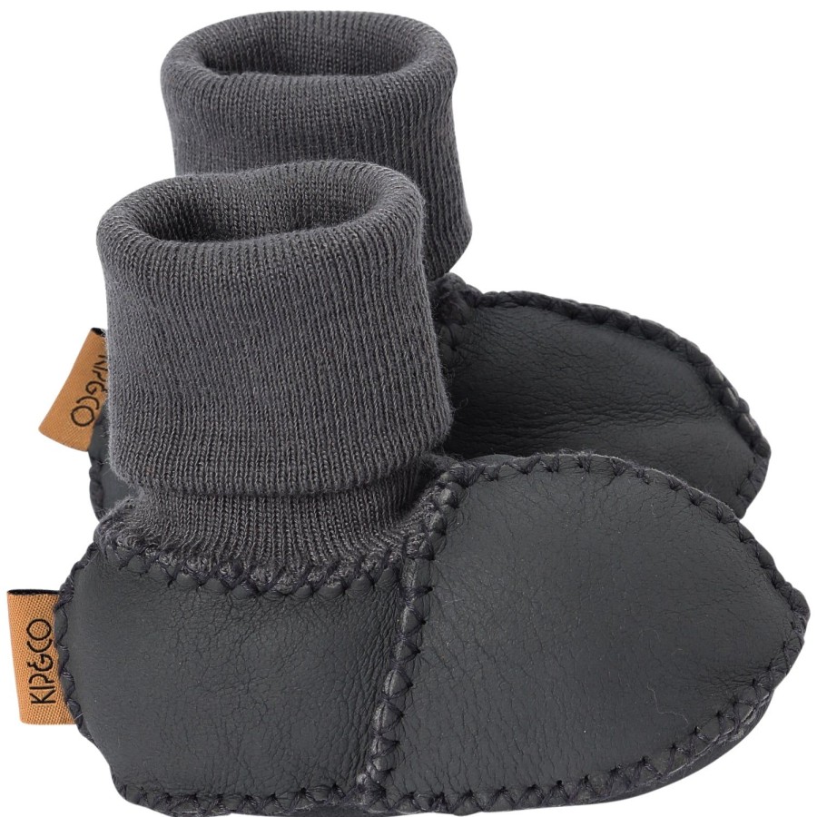 Apparel Kip&Co Booties | Dark Grey Baby Booties