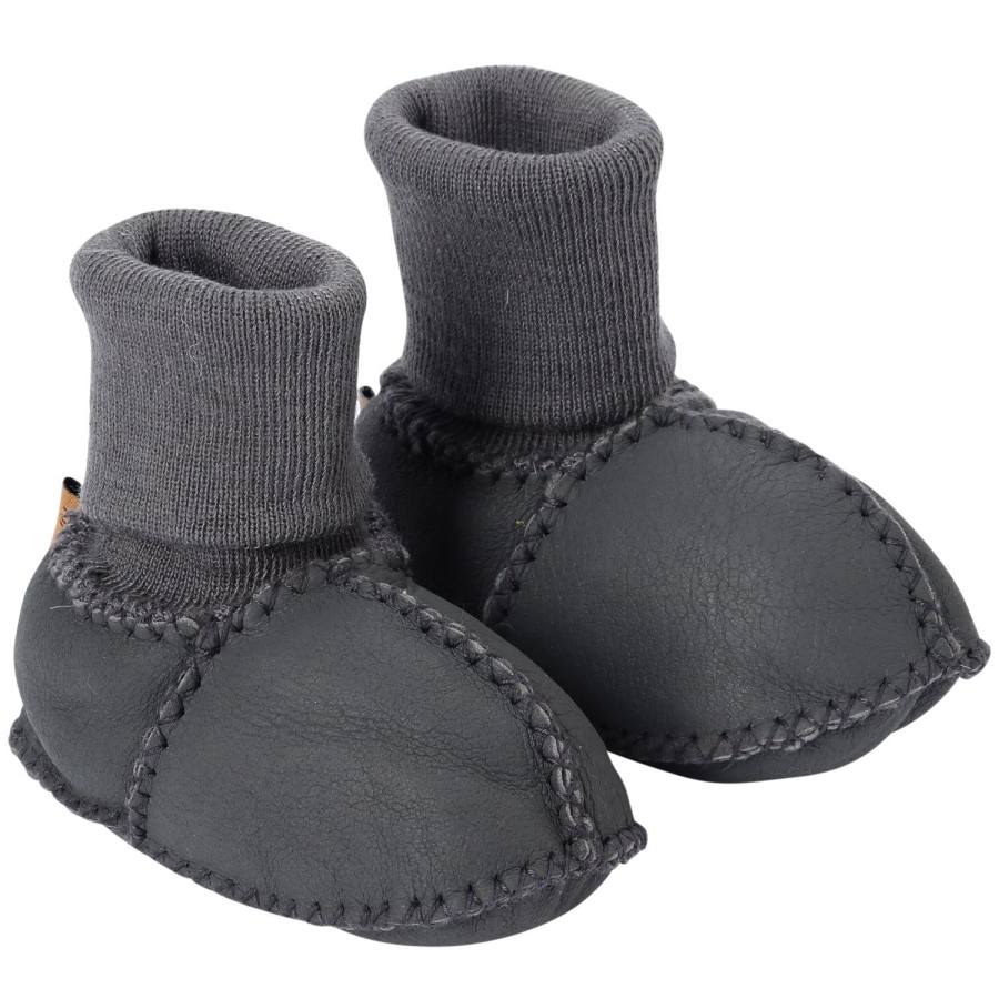 Apparel Kip&Co Booties | Dark Grey Baby Booties