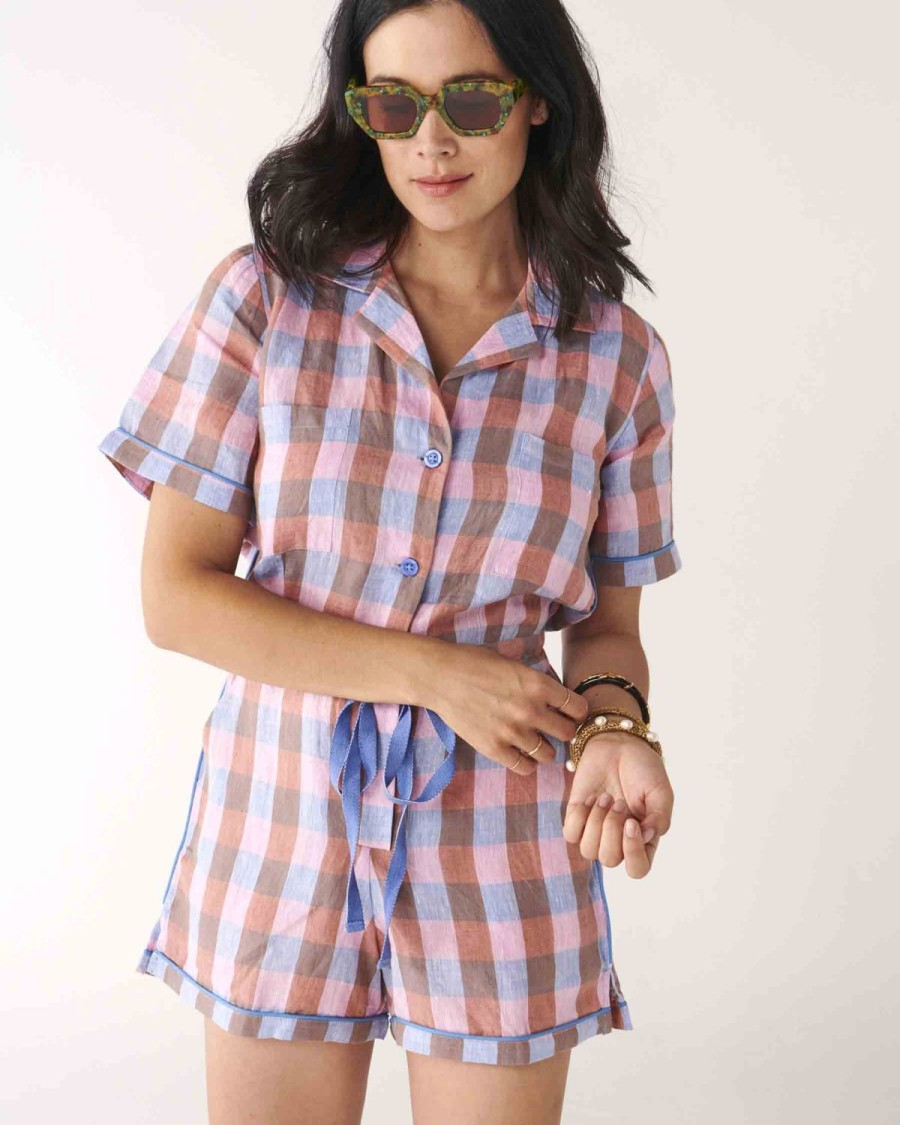 Apparel Kip&Co Dresses & Jumpsuits | Coastal Breeze Woven Linen Playsuit