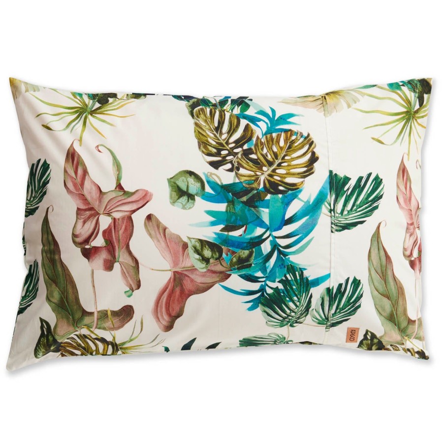 Bedding Kip&Co Pillowcases | Foliage Organic Cotton Pillowcases