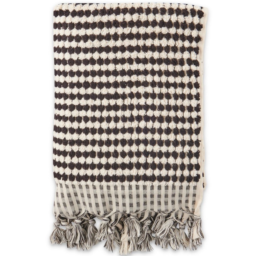 Homewares Kip&Co Towels | Black & White Pebbles Turkish Bath Towel