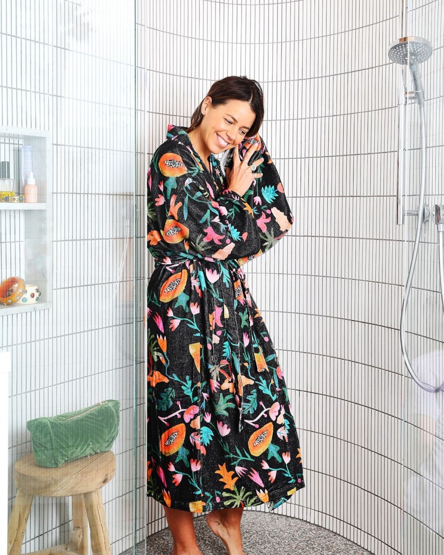 Apparel Kip&Co Adult Robes | Polynesian Castaway Printed Terry Bath Robe